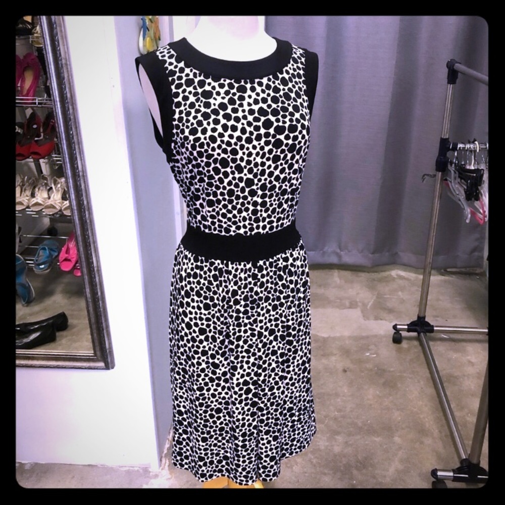 Talbots jersey dot dress